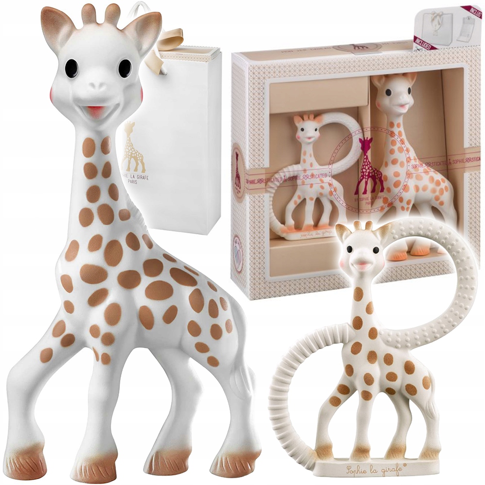 Ortodontické hryzátko Sophie la girafe, gumené, odtiene hnedej a béžovej